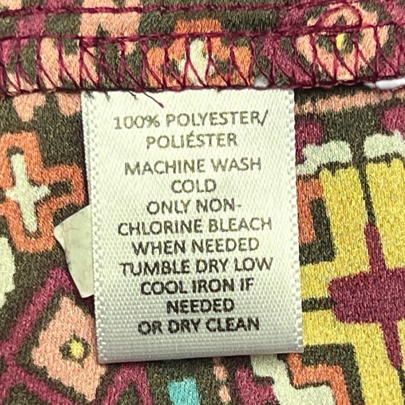 LOFT Petite Dress PM Multicolor Boho Aztec Pullover Button Cuff Lightweight Chic - Picture 8 of 10